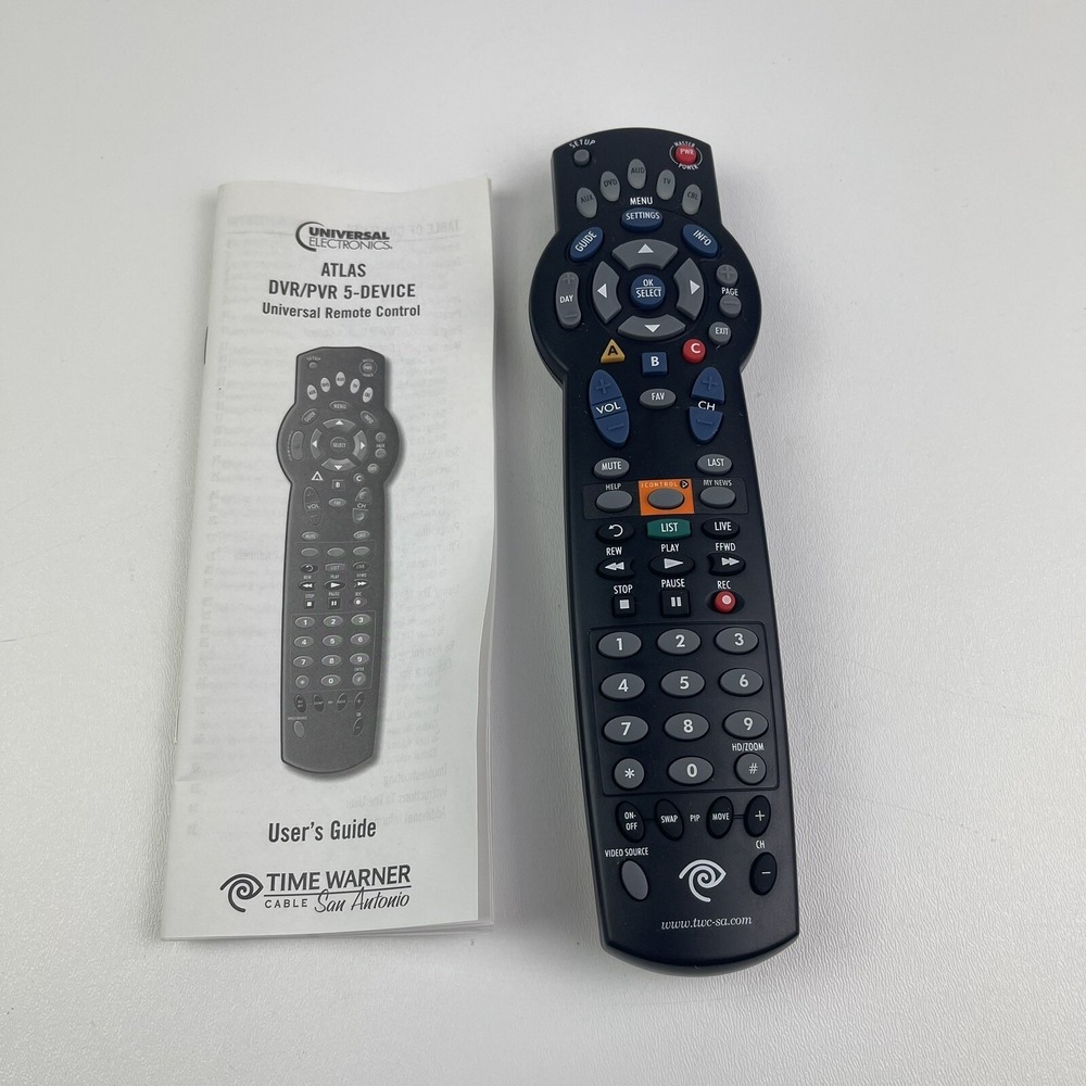 TIME WARNER Cable TV Remote Control URC-1055BC0 Universal‎ Replacement